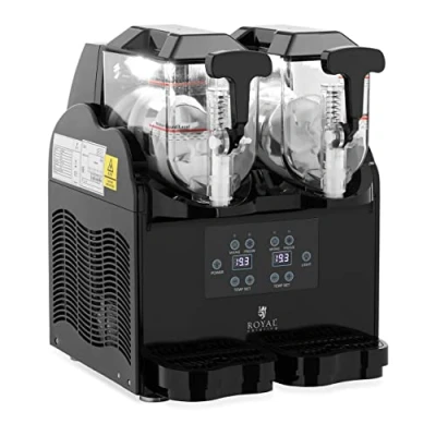 Immagine di Royal Catering RCSL 2/3 Slush Macchina 2 x l Pannello di controllo digitale Gelatiera Slushy Maker Ice