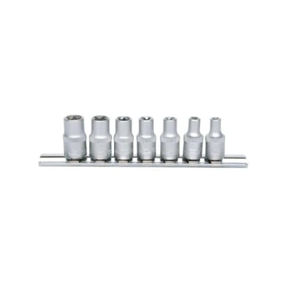 Immagine di KS TOOLS 911.4355 Set bussole Profilo E Acciaio al cromo vanadio 1/4 Quadrato
