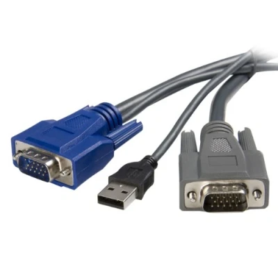 Immagine di StarTech.com Cavo KVM sottile VGA USB 2 in 1 3 m (SVUSBVGA10)