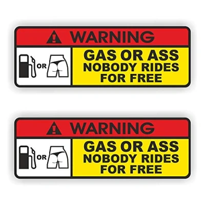 Immagine di folien zentrum 2 adesivi per auto Warning Gas o Ass Shocker Hand JDM Tuning Dub Decal Stickerbomb Bombing Sticker Illest Dapper Fun Oldschool