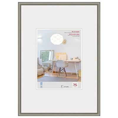 Immagine di walther design New Lifestyle KVX050D Cornice in materiale plastico, vetro sintetico, 40 x 50 cm, acciaio