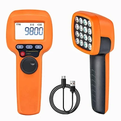 Immagine di Kethvoz Tachimetro Digitale Stroboscopio, Portatile Stroboscopico, Misurazione Del Motore, Elica, Velocità Rotativa 60 9999 Fpm, Led Flash Strobe Hz Velocity Tester for Gear Print Sealing