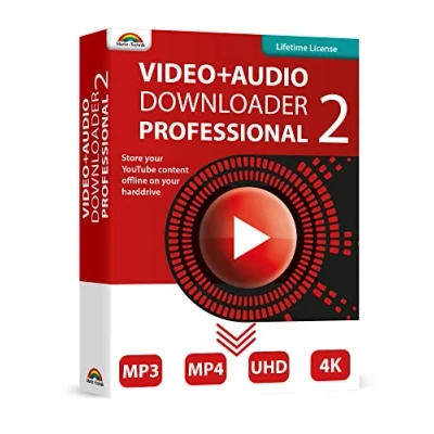 Immagine di video and audio Downloader PRO 2 software for YouTube download your favorite videos as MP4 or MP3 compatible with Windows 11, 10, 8