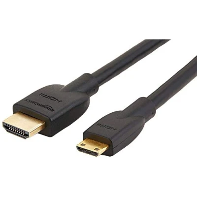 Immagine di Amazon Basics Cavo da mini HDMI (sorgente) a (display) ad alta velocità, 1.8 m, nero