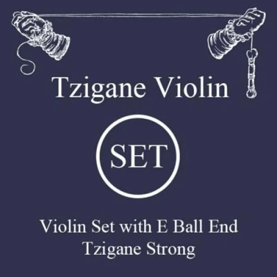 Immagine di LARSEN STRINGS corde per violino Tzigane multifilamento anima in fibra set E sfera d&#039;acciaio forte