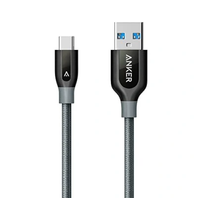 Immagine di Anker, Powerline+ Cavo USB C da 0,9 m a 3.0 A, file per dispositivi Tipo C, tra cui Galaxy S8, S8+, S9, MacBook, Sony XZ, LG V20 G5 G6, HTC 10, Xiaomi 5 e altri, grigio