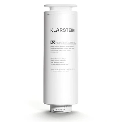 Immagine di Klarstein Ricambio Depuratore Acqua Domestico 24 Mesi, Filtro Rubinetto per Sistema di Filtraggio ad Osmosi Inversa, Compatibile con Pure Line 400 GPD, Migliora il Gusto,1 Confezione