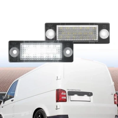 Immagine di NSLUMO 2pcs Led Targa Luce Canbus Per Volks Transporter Caravelle MK5 MK6 Box Bus T5 T6 Multivan Caddy MK3 Golf Plus