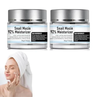 Immagine di crema gel viso quotidiana idratante alla mucina di lumaca al 92%, lumaca, tutto in uno Advanced Snail 92, rivitalizzante bava (2pcs)