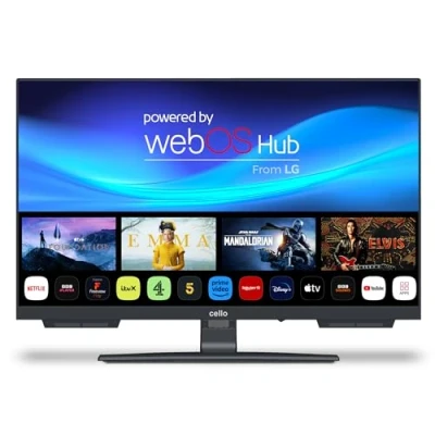 Immagine di Cello C2424WSH 24&quot; pollici SMART TV frameless Triplo sintonizzatore (DVB C/ S2/ T2) Bluetooth WebOS di LG Altoparlante Pitch Perfect Netflix Made in Europe [2024]
