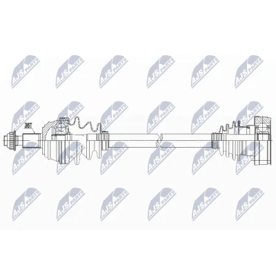 Immagine di NTY NPW VW 097 Albero motore / Semiasse Assale anteriore Sx 557 Cambio manuale VOLKSWAGEN: Golf 4, 4 Variant, AUDI: A3 Hatchback