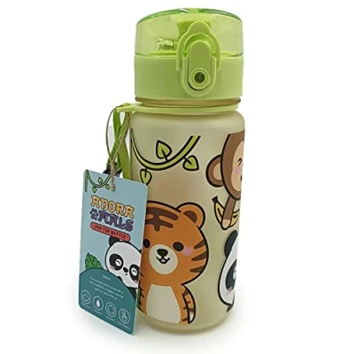 Immagine di Puckator Borraccia Infrangibile per Bambini con Apertura a Scatto 350ml Animali Selvatici Dolci