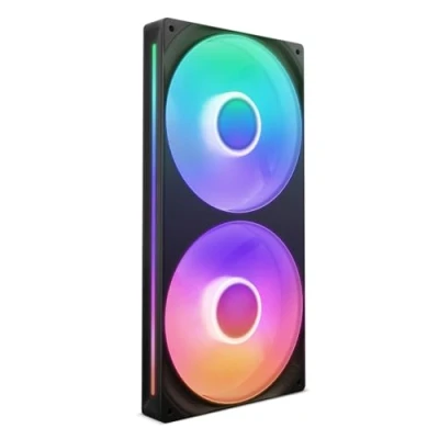 Immagine di NZXT F280 RGB Core 280mm Single Frame Fan Unit with 2 x 140mm Fans Speed &amp; Lighting Control High Static Pressure Airflow Fluid Dynamic Bearings 8 aRGB LEDs Per Black