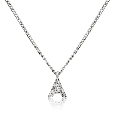Immagine di GD GOOD.designs EST. 2015 Catena con lettere in argento da donna I Collana skin friendly ciondolo iniziale di acciaio inossidabile argento. (A)