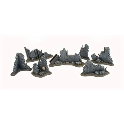 Immagine di War World Gaming Torn City Kit Macerie 1 28mm Heroic Scala Wargame Terrain Modello Diorama Scenario Città Distrutta Guerra Fantascienza Apocalisse Spedizione Tracciata