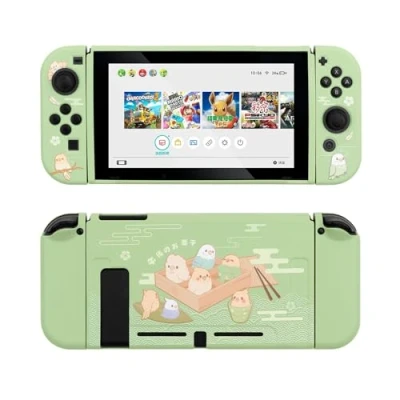 Immagine di custodia protettiva GeekShare per Nintendo Switch, morbida in TPU sottile compatibile Con console Switch e Joy (piccoli pappagalli) [videogioco]