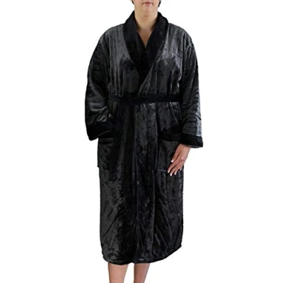 Immagine di Gözze Accappatoio Unisex Con Collo a Scialle, Sensazione di Seta, 100% Microfibra, 330 g/m², Taglia, XXL Antracite