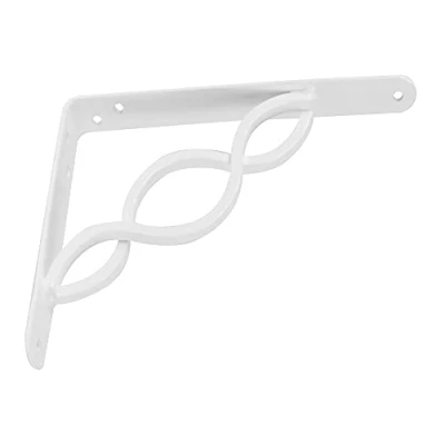 Immagine di Amig Staffa per mensole a muro Supporti Reggimensola Staffe in Acciaio Colore: Bianco Dimensioni: 250 x 200 Peso max: 150 kg