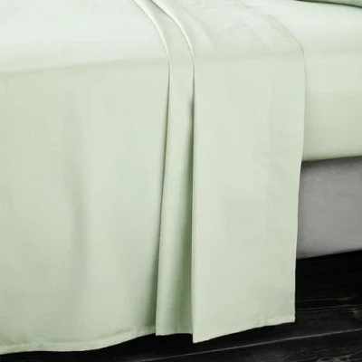 Immagine di Bianca Lenzuolo doppio in rasatello di cotone 400Tc verde