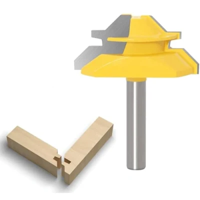 Immagine di Fresa per Tagli a 45 Gradi, APlus 8mm Router Bits di Falegnameria, Frese Trapano Lavorazione del Legno Strumenti
