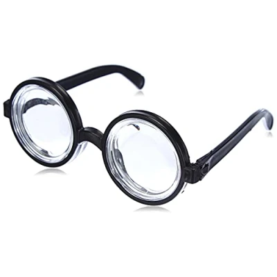 Immagine di Boland 00371 Glasses nerd, nero, occhiali con montatura in corno, simpatico specialista strambo, carnevale, festa maschera, a tema, travestimento, accessorio