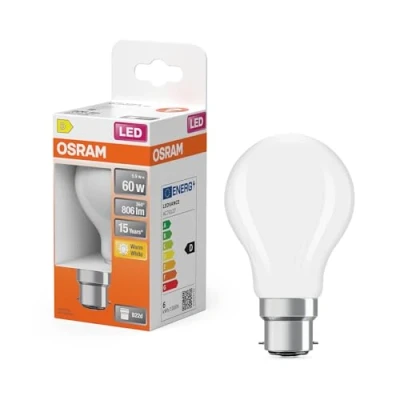 Immagine di OSRAM 4099854468094 LED (monocolore) ERP D (A G) B22d 5.9 W Bianco caldo (Ø x A) 60.00 mm 1 pz.