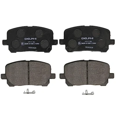 Immagine di DELPHI LP1711 Kit pastiglie freno con segnalatore acustico usura senza lamierino anticigolío accessori TOYOTA: Avensis Verso