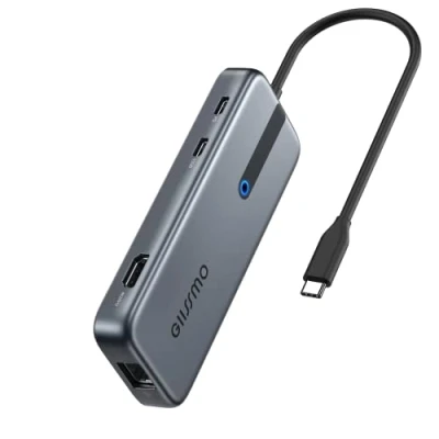 Immagine di hub USB C 4K@60Hz, 100W PD, Ethernet RJ45, 10Gbps C/A 3.2Gen 2, lettore di schede MicroSD e SD, 2 3.0, 9 in 1, compatibile con MacBook M1 M2, HP Dell Lenovo Laptop
