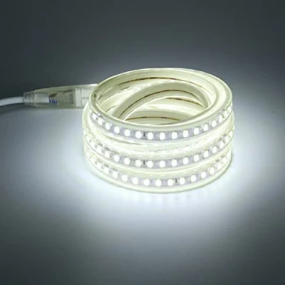 Immagine di pcning IP67 Impermeabile Strip LED 220V 2M 5730 120 leds/m Flessibile Striscia Bianco Freddo 6000K, Strisce 220 Volt da Esterno 2 Metri (Bianco Freddo, 2)