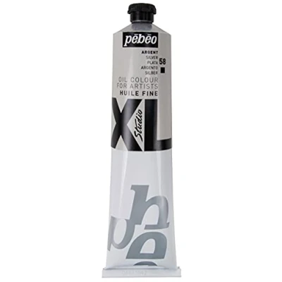 Immagine di PEBEO Fine Studio XL Colore ad Olio per Pittura, Argento, 200 ml