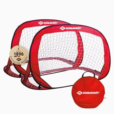 Immagine di Schildkröt 970988, Pop up Gols, Set di 2 Porte Unisex Bambini, Rosso, 120 x 80 cm