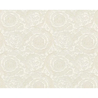 Immagine di Carta da parati Versace Luxury tessuto non 10.05 m x 0.70 Crema Argento Made in Germany 935832 93583 2