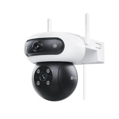 Immagine di EZVIZ 8MP (4MP+4MP) Telecamera WiFi Esterno con Doppia Lente, per Esterni a 360, Visione Notturna Colori, Rilevamento Persone/Veicoli, Audio Bidirezionale, Impermeabile, C90 Dual