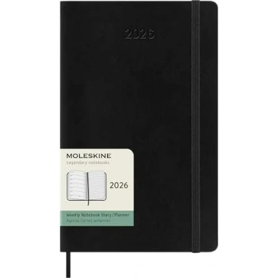 Immagine di Moleskine Weekly Planner, Agenda Settimanale 2026 12 Mesi Con Spazio Per Note, Copertina Morbida e Chiusura Elastica, Formato Large 13x21, Colore Nero
