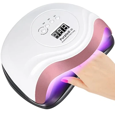 Immagine di Purpledi Lampada unghie UV LED, 168W Fornetto Può Curare Rapidamente,Sensore Di Avvio Automatico,Timers da 10s/30s/60s/90s, LCD Display per Gel Nail Polish Light