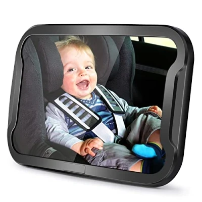 Immagine di Vinabo Specchietto Retrovisore Bambini, Auto Bambini Infrangibile, Specchio per con Rotazione Regolabile a 360, Essenziale la Sicurezza i Nuovi Genitori