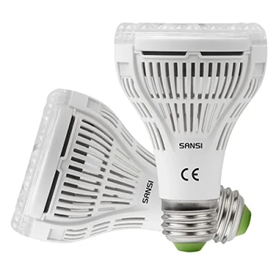 Immagine di SANSI 15W lampade LED per piante, Spettro Completo Luce di Coltivazione E27, Grow light Lampada Piante Semina, Crescita, Fioritura, Fruttificazione, Set 2