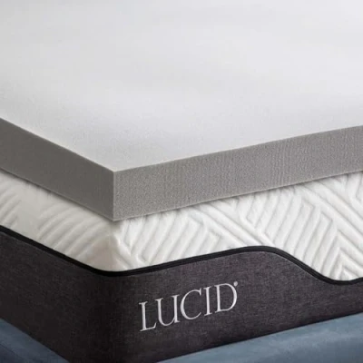 Immagine di LUCID 7,5 cm Topper in memory foam con gel rinfrescante e fibra di bambù, Singolo 90x190