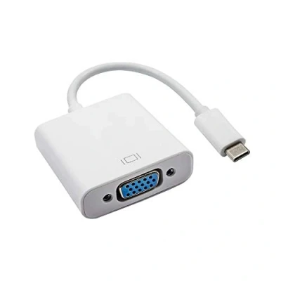 Immagine di Akyga AK AD 55 Cavo Adattatore USB Tipo C VGA Bianco (VGA, C, 7.50 cm), dati + video,