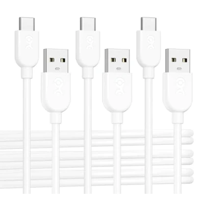 Immagine di Cable Matters Cavo USB C A 0,9m in confezione da 3 con ricarica rapida 3A (cavo di C) bianco, compatibile iPhone 15/15 Pro/15 Plus, iPad Pro, Samsung Galaxy S23