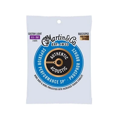 Immagine di Martin Corde MA535 SP Phosphor Bronze 3 Pack Custom Light 11 52