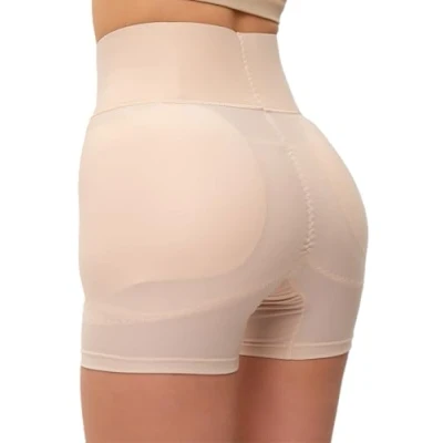 Immagine di SodaCoda Pantaloncini rassodanti per fianchi e glutei, imbottiti in schiuma, con fascia su vita, stile da vita bassa a alta, caldi, collezione autunno inverno, taglie: XS XXL Nude X Small