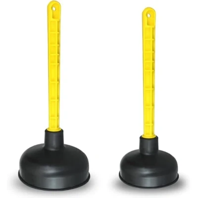 Immagine di Mario10 Set di 2 stantuffi in gomma da 11,5 cm/14 cm, per sbloccare lo scarico del bagno, resistente, della doccia