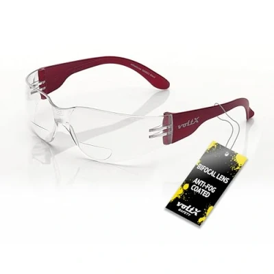Immagine di voltX ‘GRAFTER’ Bifocale Leggero Industriale Occhiali di sicurezza, Certificati CE EN166f / per ciclisti (TRASPARENTI +1.5 diottrie) Safety Reading Glasses