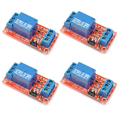 Immagine di Oiyagai 4 Pezzi Modulo Relè 24V 1 Canale con Optocoupler, Trigger ad Alto e Basso Livello