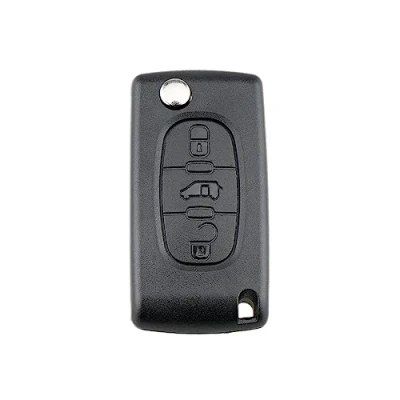 Immagine di Cover per chiave compatibile con Citroen C2 C3 C4 C5 C6 C8 Xsara Picasso BERLINGO Peugeot 207 307 308 407 408 3008 5008 Partner 807 Fiat ULYSSE (3 pulsanti Partner, VA2 CE0536)
