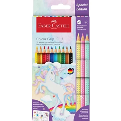 Immagine di 10 matite colorate Colour Grip + 3 Sparkle pastel...