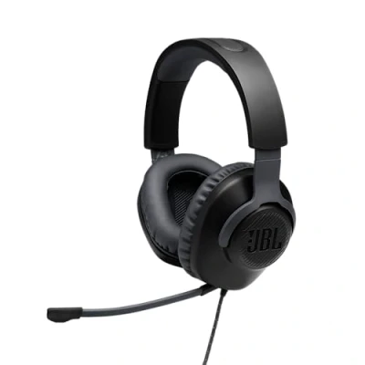 Immagine di JBL Quantum 100 Cuffie Gaming Over Ear con Filo, Headset da gioco Microfono Boom Direzionale Rimovibile, compatibilità su Ogni Piattaforma, Colore Nero