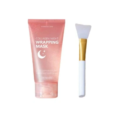Immagine di Collagen Night Wrapping Mask,Hydrolyzed Peel Off Facial Mask,2.53 Fl.Oz,Elasticity &amp; Hydration Care,Tight Skin,Reduces Sagging Dullness,Hydrolyzed For Glowing Skin (1pcs)