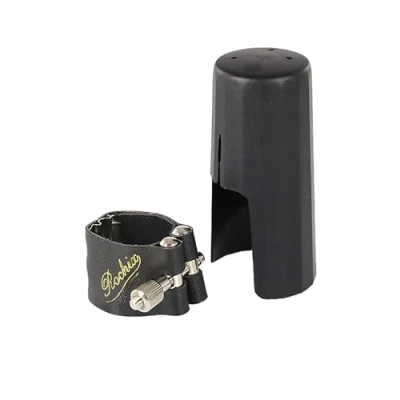Immagine di Rochix Legatura in pelle con foglio di rame e cappuccio plastica per clarinetto Sib